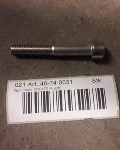 Hexagon head bolt 10x 70 DIN 571 SST